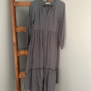 Dark blue Button-Down Maxi Dress